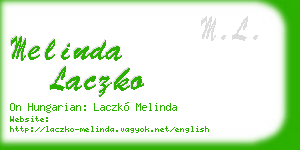 melinda laczko business card
