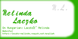 melinda laczko business card